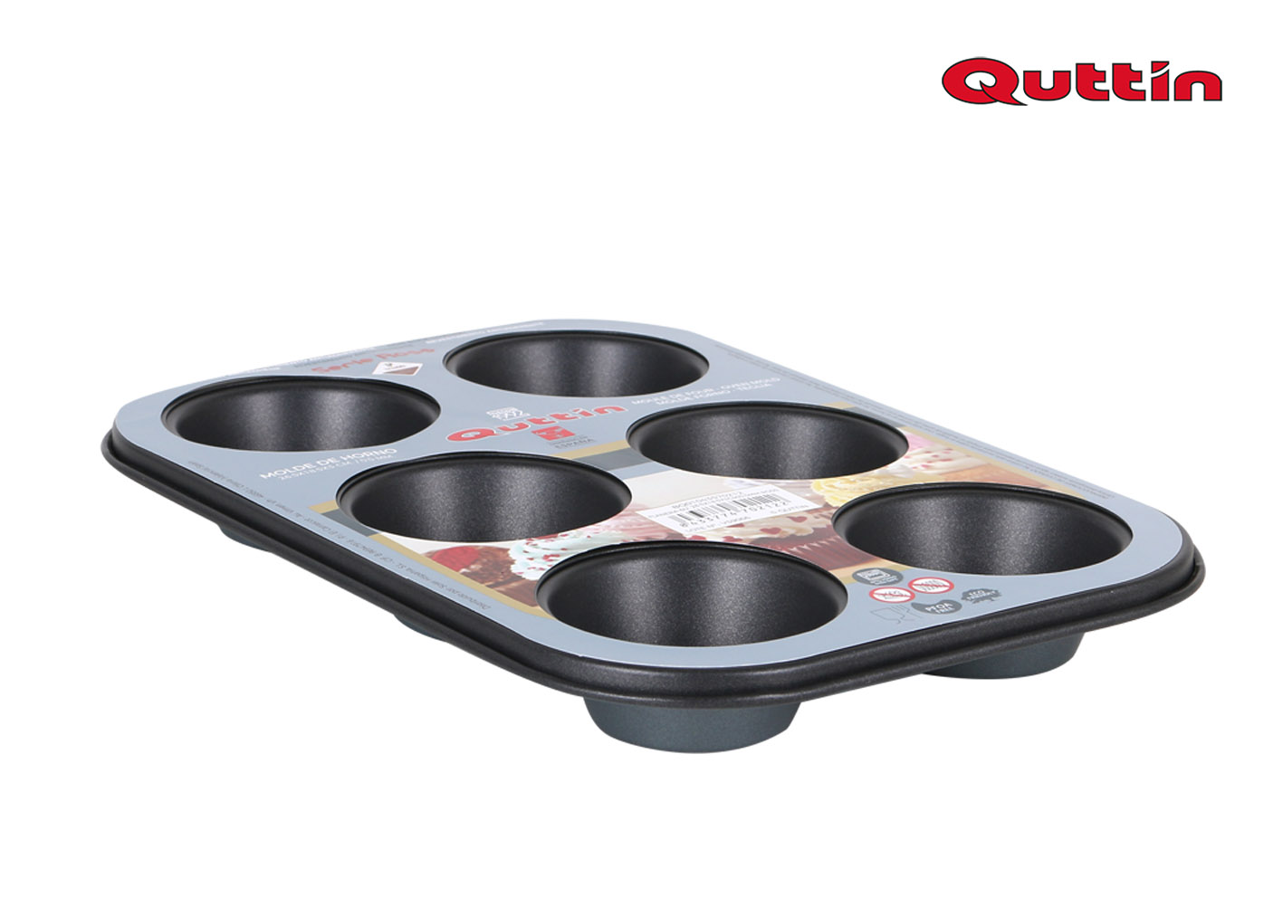 MOULE 6 MUFFINS 26.5X18.5X3CM/0.5MM ROSS