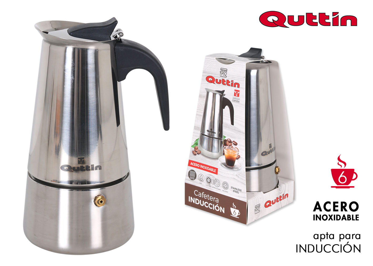 CAFETIERE 6 TASSES INDUCTION QUTTIN