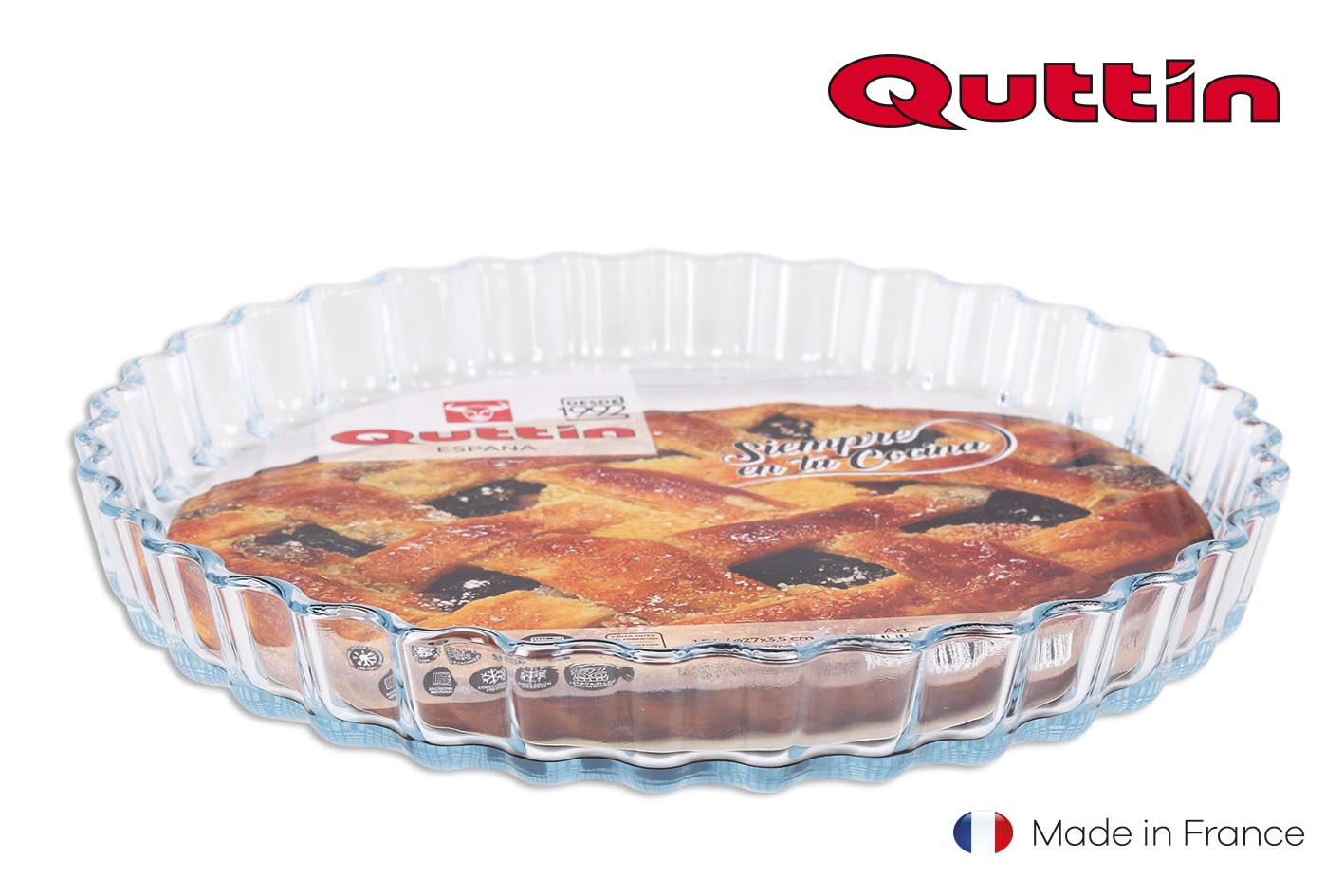 MOULE TARTE VERRE ONDULE 27CM