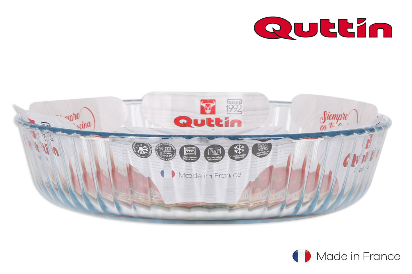 MOULE TARTE VERRE ONDULE 26 CM