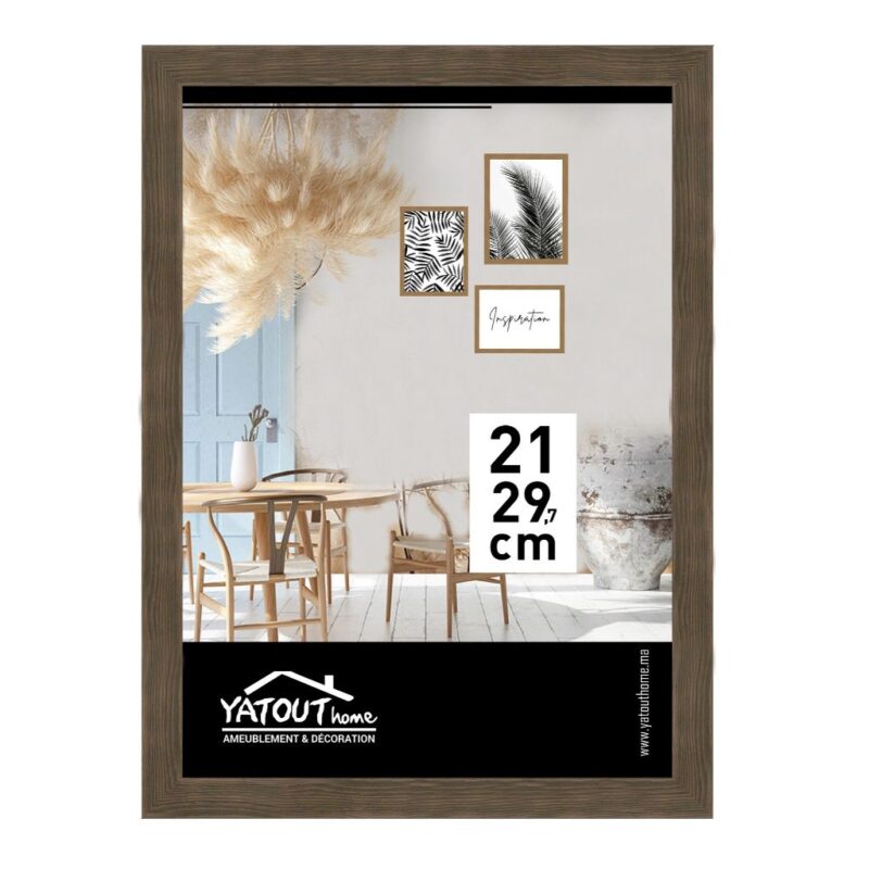 CADRE PHOTO BOIS MARRON - 21 x 29.7 Cm