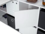 ADAPTA BUREAU D'ANGLE EN BOIS EFFET BETON AVEC BIBILIOTHEQUE