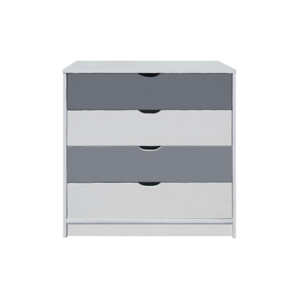AMSTERDAM COMMODE 4 TIROIR 99x50x88 CM GRIS BLANC