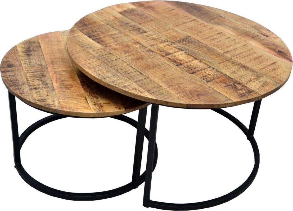 ANDALOUS TABLE BASSE DUO - Effet bois