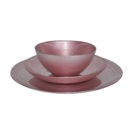 ARES SERVICE DE TABLE 18 PIECES ROSE