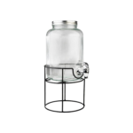 DISTRIBUTEUR DE BOISSONS EN VERRE SUPPORT MÉTAL 3,5L