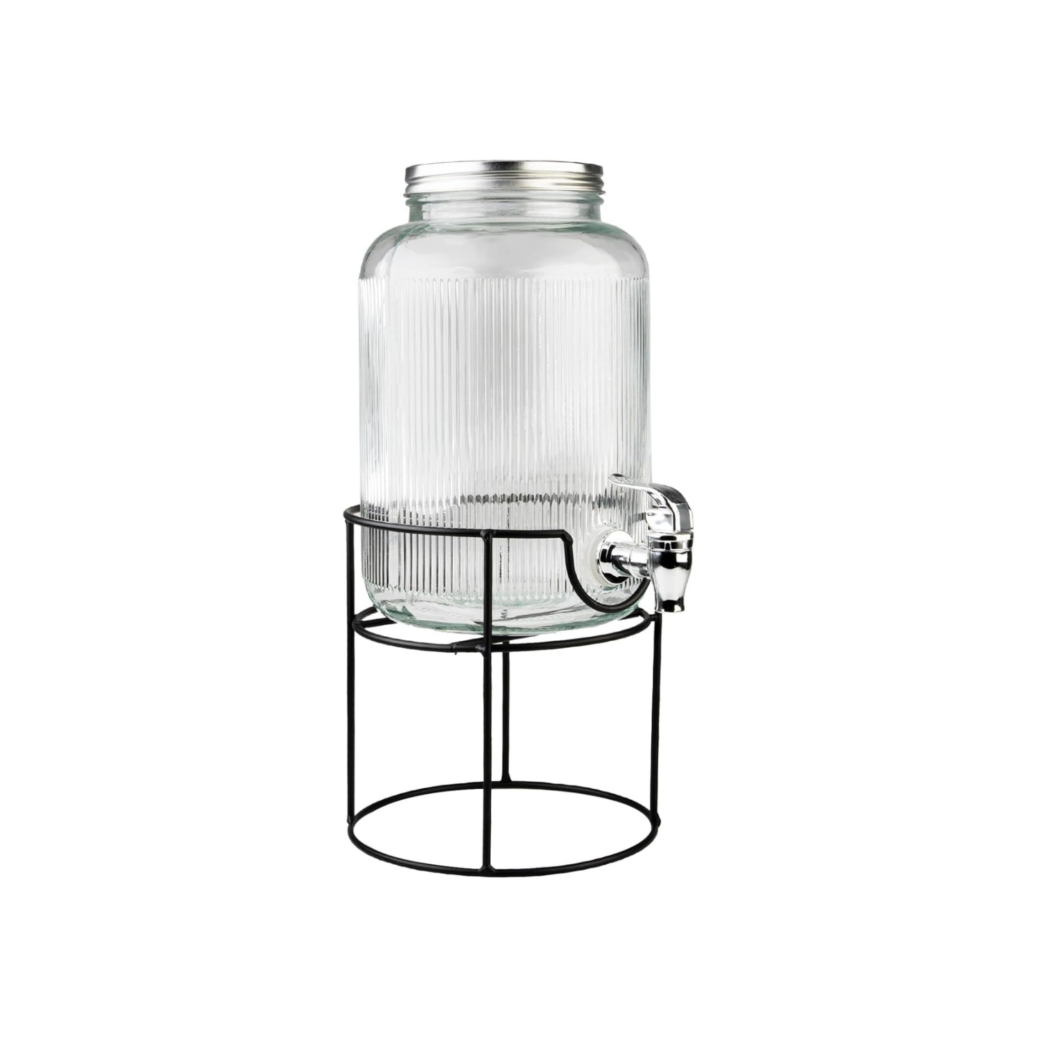 DISTRIBUTEUR DE BOISSONS EN VERRE SUPPORT MÉTAL 3,5L DISTRIBUTEUR DE BOISSONS EN VERRE SUPPORT MÉTAL 3,5L
