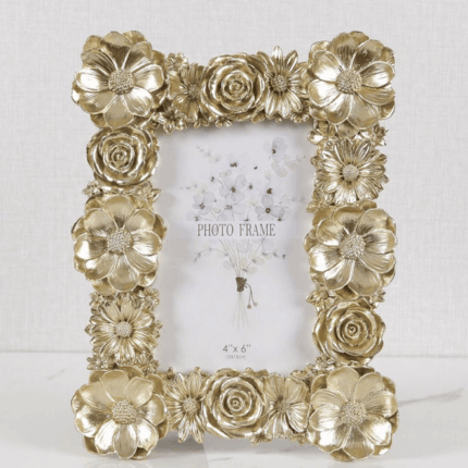 ROSE CADRE PHOTO 10x15 CM DOREE