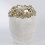 ROSE VASE DOREE L 15.5x15.5x20.7CM