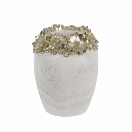ROSE VASE DOREE L 15.5x15.5x20.7CM