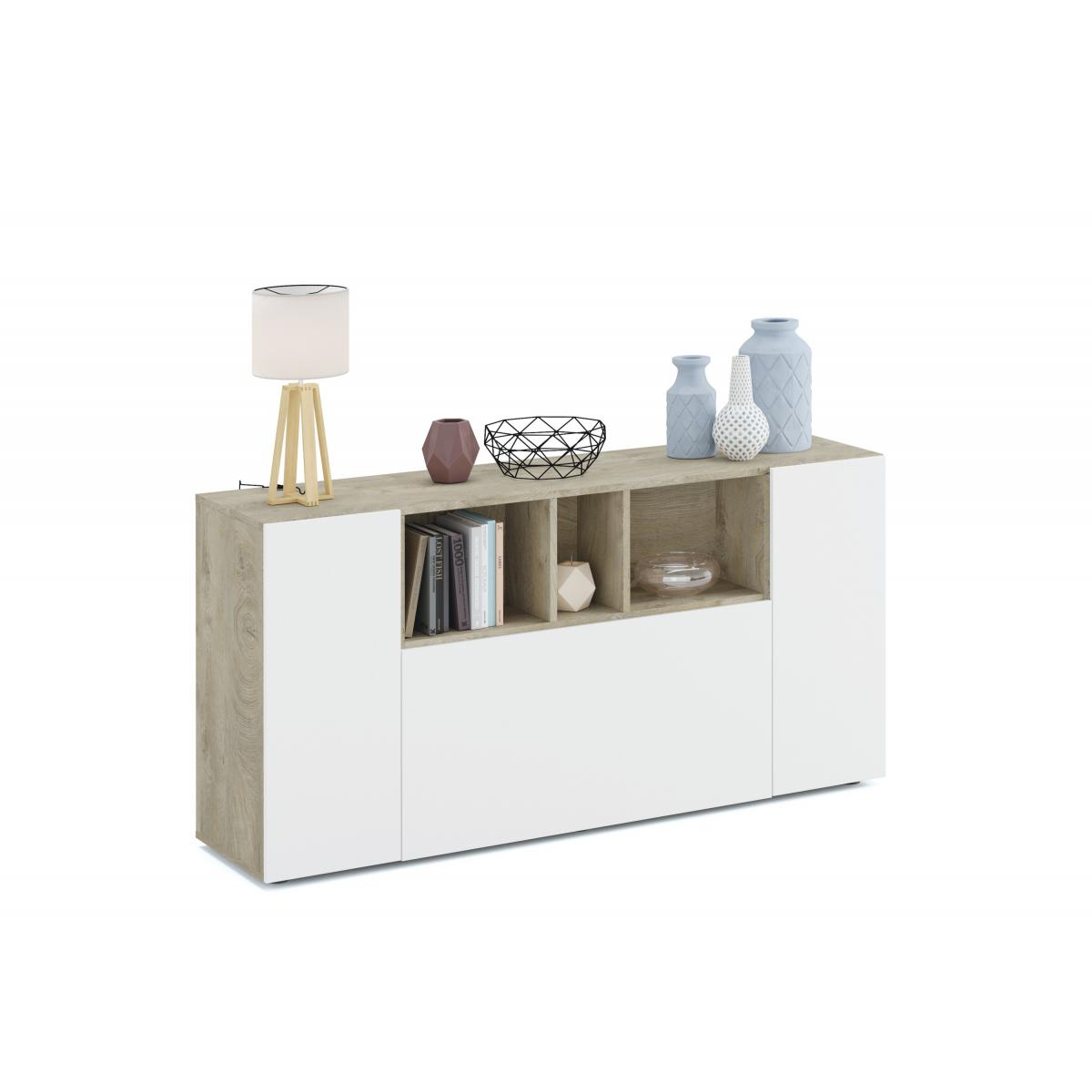 ARTIK BUFFET 3 PORTES BOIS/BLANC ARTIK BUFFET 3 PORTES BOIS/BLANC