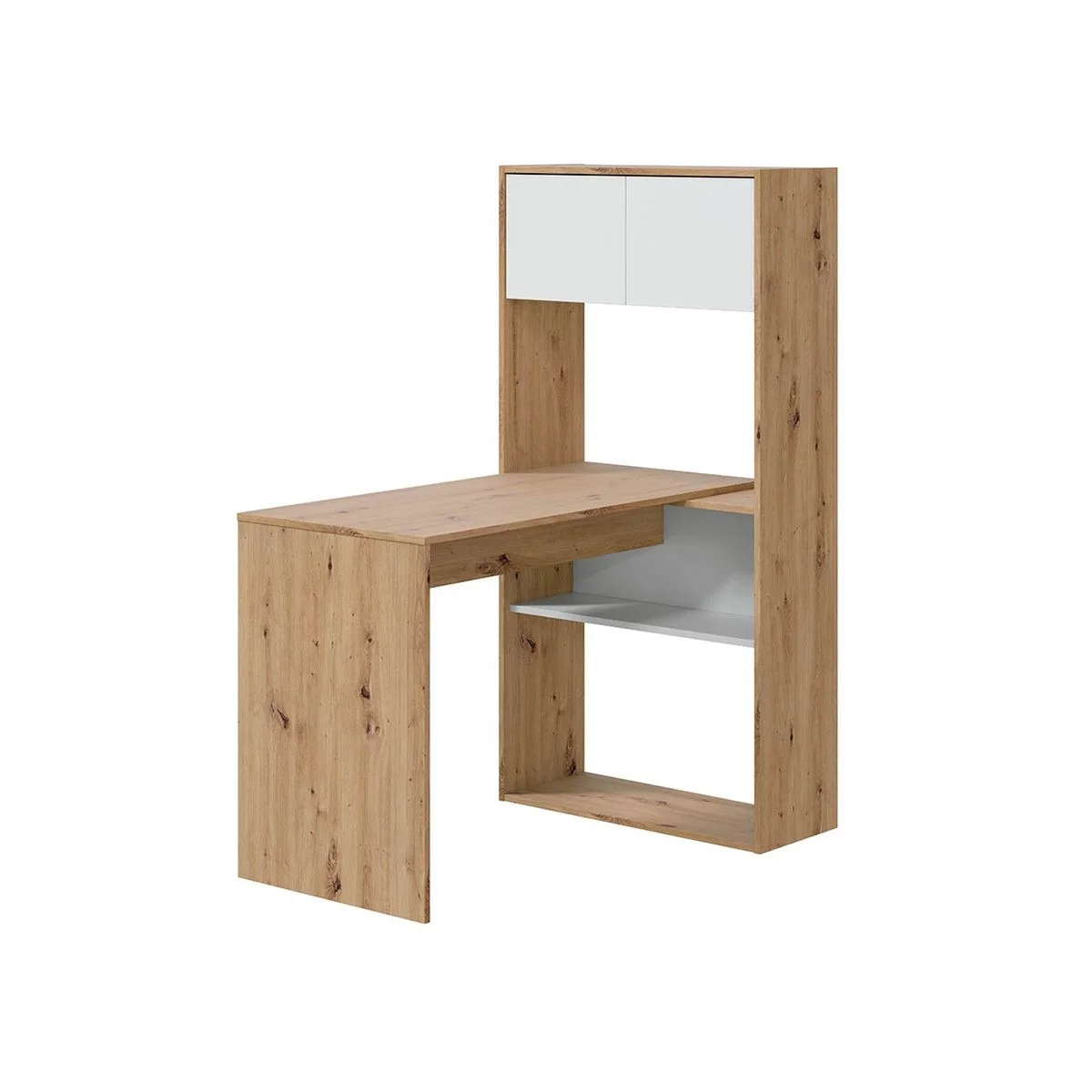 ARTIK BUREAU MODULABLE EN BOIS AVEC ETAGERES BLANC ARTIK BUREAU MODULABLE EN BOIS AVEC ETAGERES BLANC