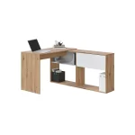 ARTIK BUREAU MODULABLE EN BOIS AVEC ETAGERES BLANC