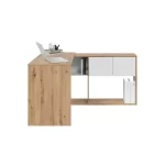 ARTIK BUREAU MODULABLE EN BOIS AVEC ETAGERES BLANC