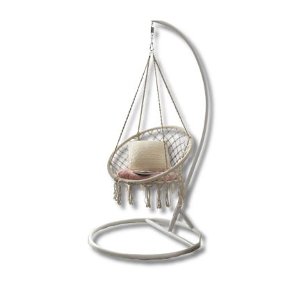 BALANCOIRE BEIGE MACRAME 60 x80cm