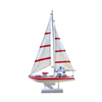BATEAU ROUGE 25x7x42 CM