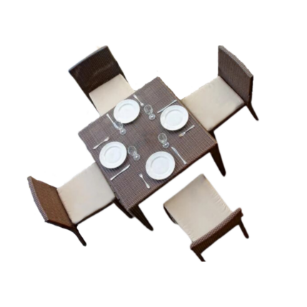 BIARRITZE SALLE À MANGER CARRÉE + 4 CHAISES