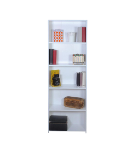 BIBLIOTHEQUE 5 NIVEAUX BLANC 20*56*170 CM