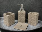 BITO ENSEMBLE ACCESOIRES SALLE DE BAIN CARRE 4 PCS