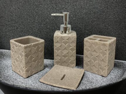 BITO ENSEMBLE ACCESOIRES SALLE DE BAIN CARRE 4 PCS
