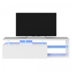 BLUE-TECH MEUBLE TV LED BLANC
