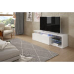 BLUE-TECH MEUBLE TV LED BLANC