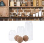 BOCAL ACRYLIC RAYER TRANSAPRENT PF COUVERCLE ROND BAMBOU