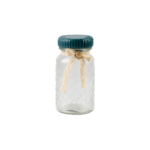 BOCAL EN VERRE TETE CERAMIQUE ET RIBBON