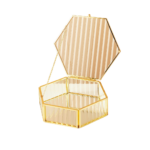 BOITE A BIJOUX HEXAGONAL 18X6CM