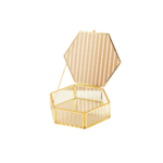 BOITE A BIJOUX HEXAGONAL 14X5CM
