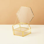 BOITE A BIJOUX HEXAGONAL 14X5CM
