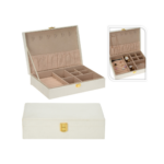 BOITE BIJOUX VELOURS BLANC