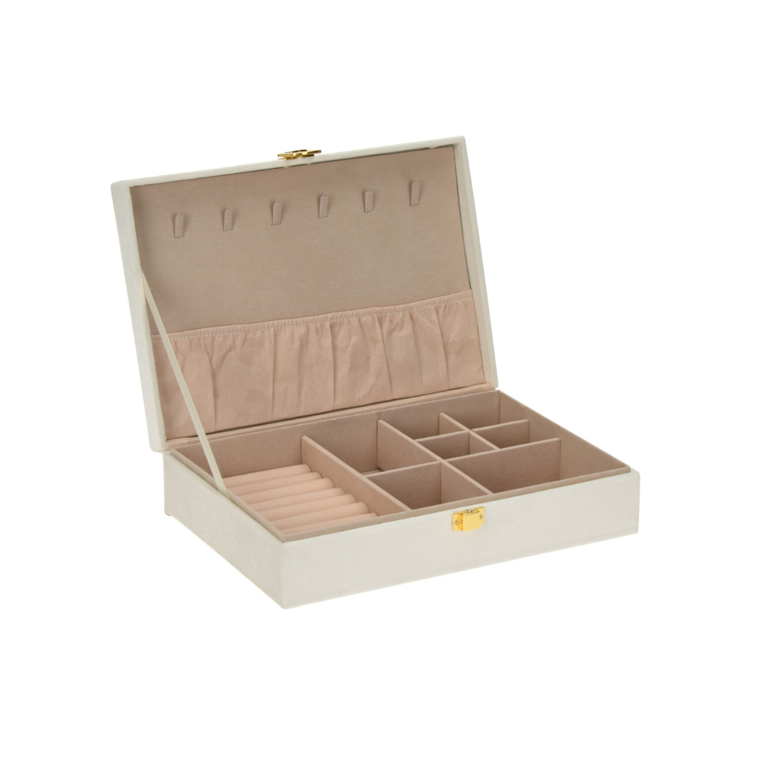 BOITE BIJOUX VELOURS BLANC BOITE BIJOUX VELOURS BLANC