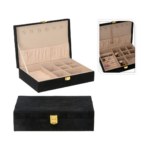 BOITE BIJOUX VELOURS NOIR