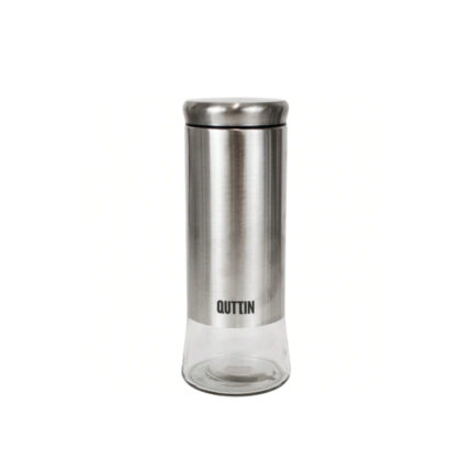 BOITE DE CUISINE VERRE+INOX  11.5X11.5X29CM