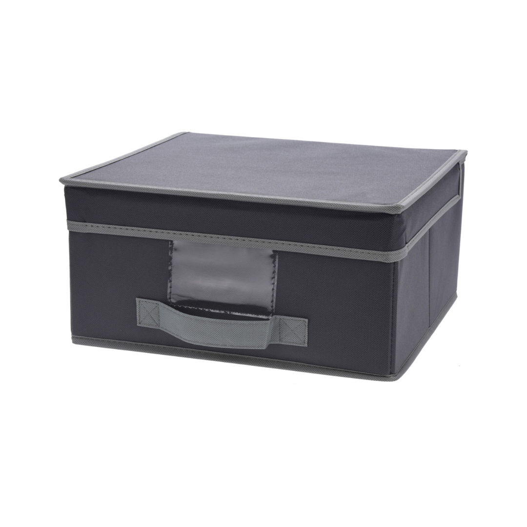 BOITE RANGEMENT COUVER RABATTAB POIG GRIS FONCE BOITE RANGEMENT COUVER RABATTAB POIG GRIS FONCE