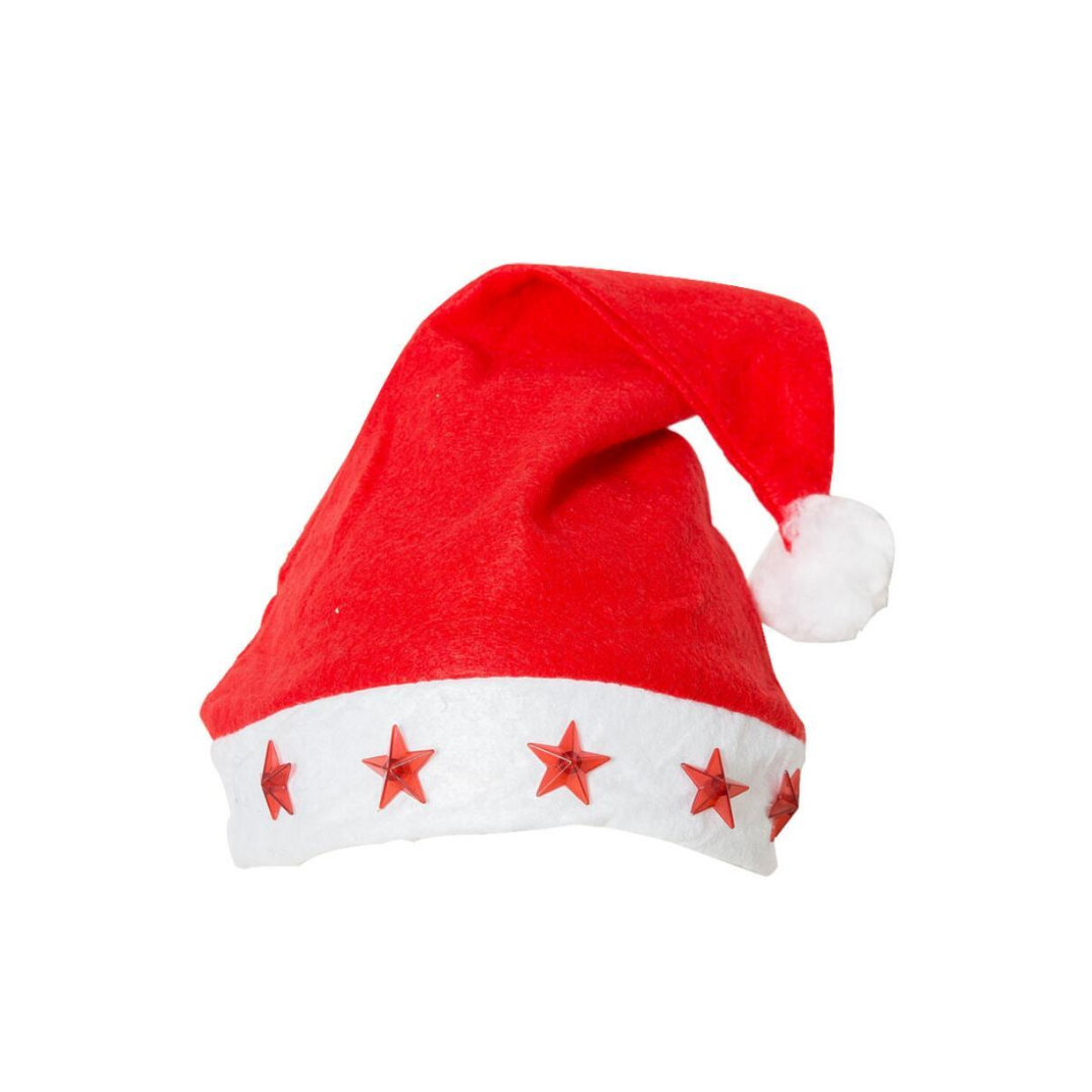 BONNET PÈRE NOEL STAR AVEC LED ET MUSIQUE BONNET PÈRE NOEL STAR AVEC LED ET MUSIQUE