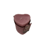 BOUGIE BLOC CŒUR EN COULEUR 255 G 7,50 CM