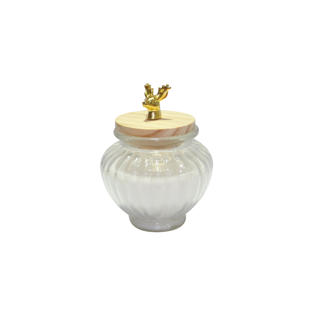 BOUGIE BOCAL PARFUME EN VERRE AV COUVERCLE EN 9X8.5 CM BOUGIE BOCAL PARFUME EN VERRE AV COUVERCLE EN 9X8.5 CM