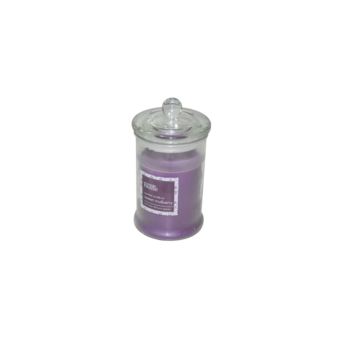 BOUGIE BOCAL SWEET EN VERRE AV COUVERCLE MAUVE 8X15CM 245GR 50HRS BOUGIE BOCAL SWEET EN VERRE AV COUVERCLE MAUVE 8X15CM 245GR 50HRS