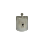 BOUGIE DREAM STAR BLANC PARFUMEE AVEC COUVERCLE EN VERRE 740G 9X11.5 CM