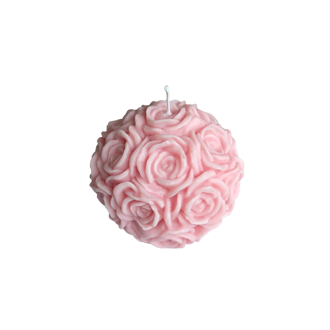 BOUGIE PAFMEES EN FORME BOULE DE ROSE 160G 7.5CM BOUGIE PAFMEES EN FORME BOULE DE ROSE 160G 7.5CM