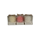 BOUGIE PAFUMEES  EN FORME BOULE DE ROSE  150g  L 7.5CM