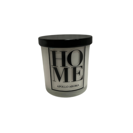 BOUGIE PARFUME BLANCHE HOME EN VERRE AVEC COUVER 310 G 7.5X7.5 CM