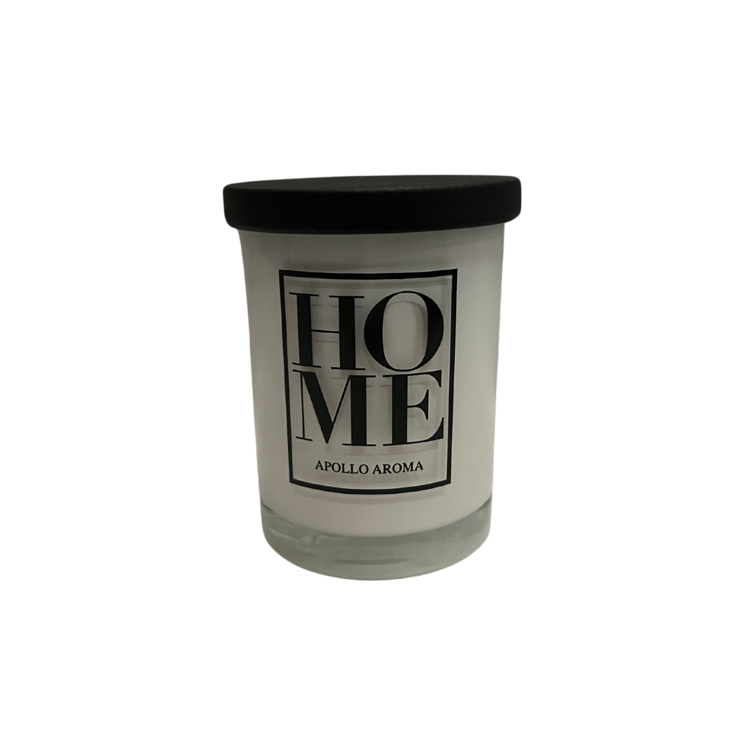 BOUGIE PARFUME BLANCHE HOME EN VERRE AVEC COUVER 600 G 8X10.5 CM BOUGIE PARFUME BLANCHE HOME EN VERRE AVEC COUVER 600 G 8X10.5 CM