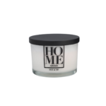 BOUGIE PARFUME HOME BLANCHE  EN VERRE AVEC COUVERCLE 730 G 11X8 CM