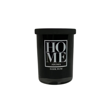 BOUGIE PARFUME HOME NOIR EN VERRE AVEC COUVER 600 G 8X10.5 cm