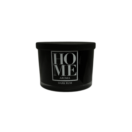 BOUGIE PARFUME HOME NOIR EN VERRE  AVEC COUVERCLE 730 G 11x8 CM