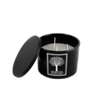 BOUGIE PARFUME NOIR  AROMA TREE EN VERRE AVEC COUVER 730 G