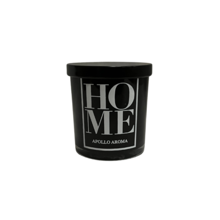 BOUGIE PARFUME NOIR HOME  EN VERRE AVEC COUVER 310 G 7.5X7.5 CM
